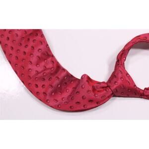 Oxxford Clothes Dark Pink Jackquard Silk Handmade in USA Necktie Tie Extra Long